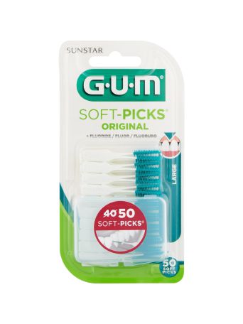 GUM Soft-Picks Original Μεσοδόντιες Οδοντογλυφίδες Large σε χρώμα Πράσινο 50τμχ