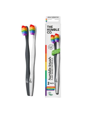 HUMBLE PLANT-BASED TOOTHBRUSH - BLACK/WHITE HANDLE - PROUD EDITION