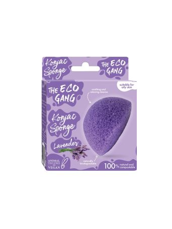 The Eco Gang Σφουγγάρι Προσώπου Konjac Sponge – Lavender για λιπαρό δέρμα 1τμχ
