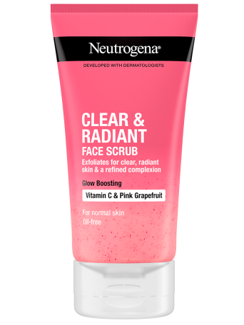 Neutrogena® Clear & Radiant Face Scrub Vitamin C & Pink Grapefruit, 150ml