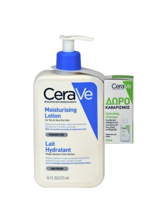 CeraVe Promo Moisturising Face & Body Lotion for Dry to Very Dry Skin 473ml & Δώρο Hydrating Foaming Oil Cleanser 20ml