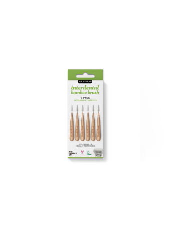HUMBLE BAMBOO INTERDENTAL BRUSH - 6 PACK - SIZE 5 - 0.8MM - GREEN